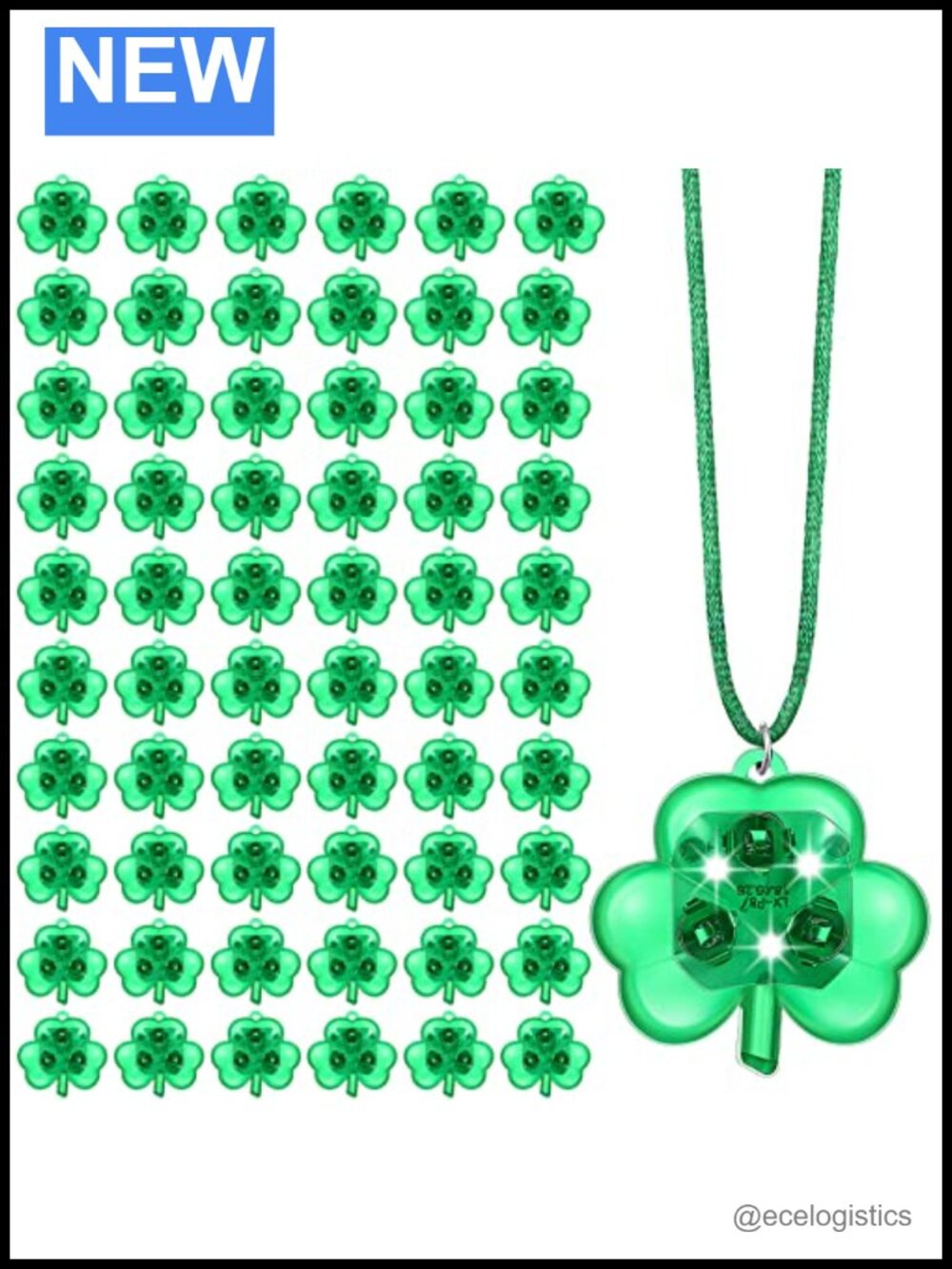 Light Up Necklace Set 60 Pieces LED Battery Operated Party Favor